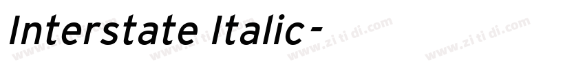 Interstate Italic字体转换